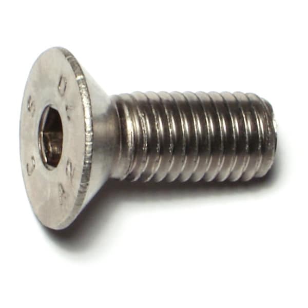 Midwest Fastener M10-1.50 Socket Head Cap Screw, Flat, Plain Stainless Steel, 25 mm Length, 5 PK 77068 - main